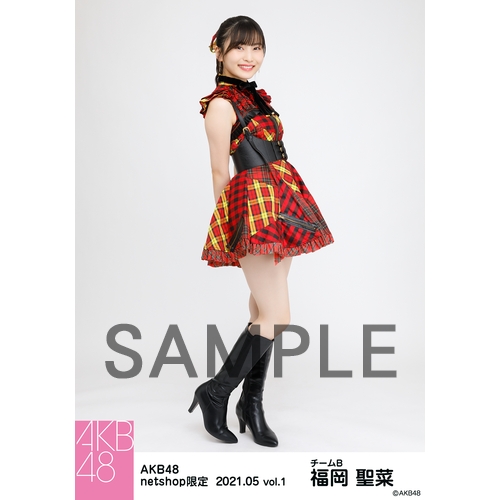 AKB48 福岡聖菜　会場限定まとめ売り AKB48 2020年1月度 net shop限定個別生写真5枚セットvol.2 福岡