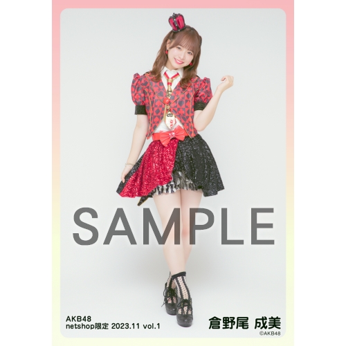 倉野尾成美 AKB48 2025年4月netshop限定 生写真+カード コンプ 予約商品】AKB48 2023年11月度 net shop限定個別生写真5枚セット