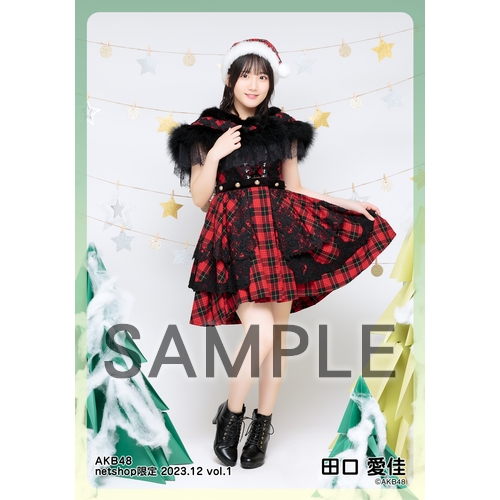 AKB48 20周年　武道館　赤チェック衣装　ホログラム　サイン入り　田口愛佳 AKB48 20周年 武道館 赤チェック衣装 ホログラム サイン入り 田口愛佳