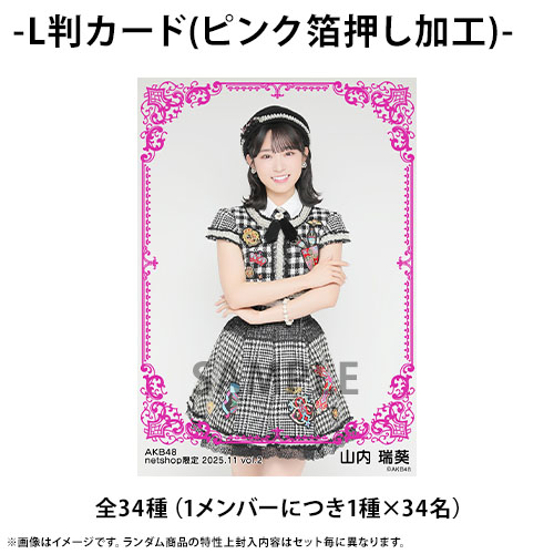 AKB 生写真 バラ売り コメントください！ 予約商品】AKB48 2025年11月度 net shop限定ランダム生写真4枚セット(L