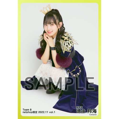 AKB48 徳永羚海　まとめセット 予約商品】AKB48 チーム8 2022年11月度 net shop限定個別生写真5枚